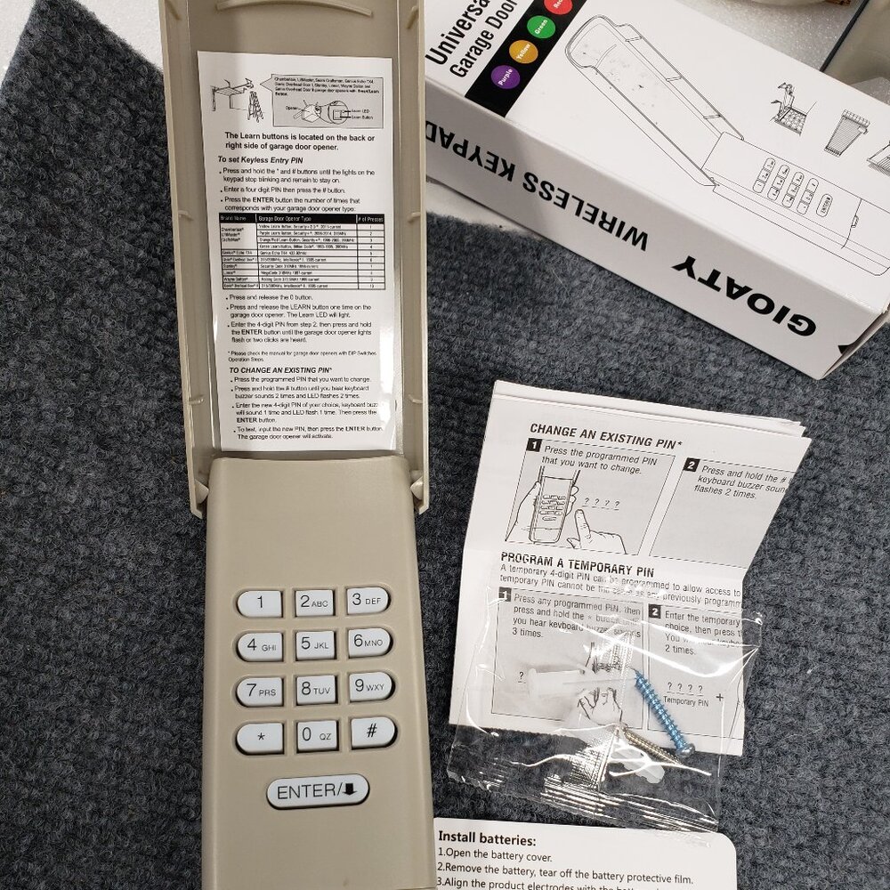 Garage Door Keyless Keypad Entry Opener 877LM 877Max For Liftmaster Craftsman